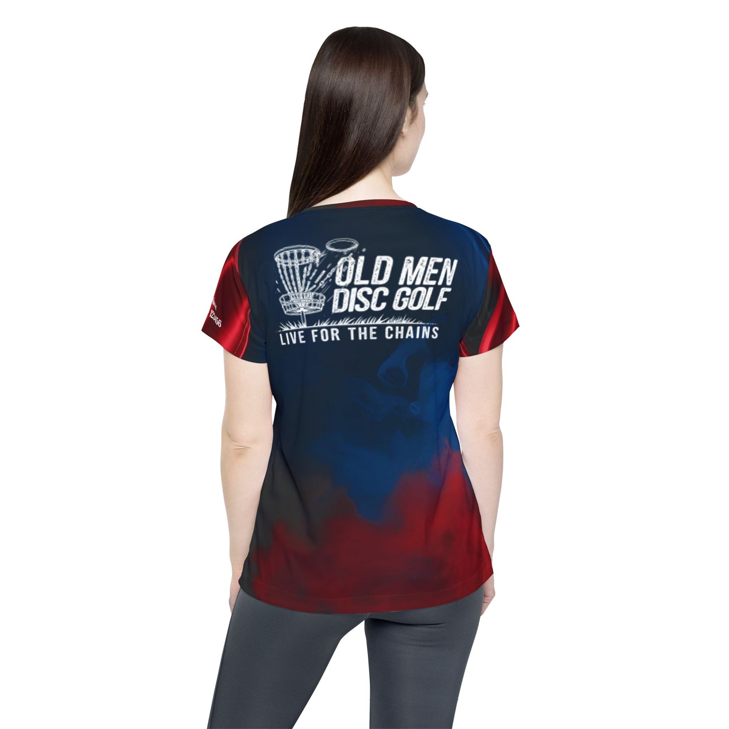 Red and Blue Women's Disc Golf Jersey