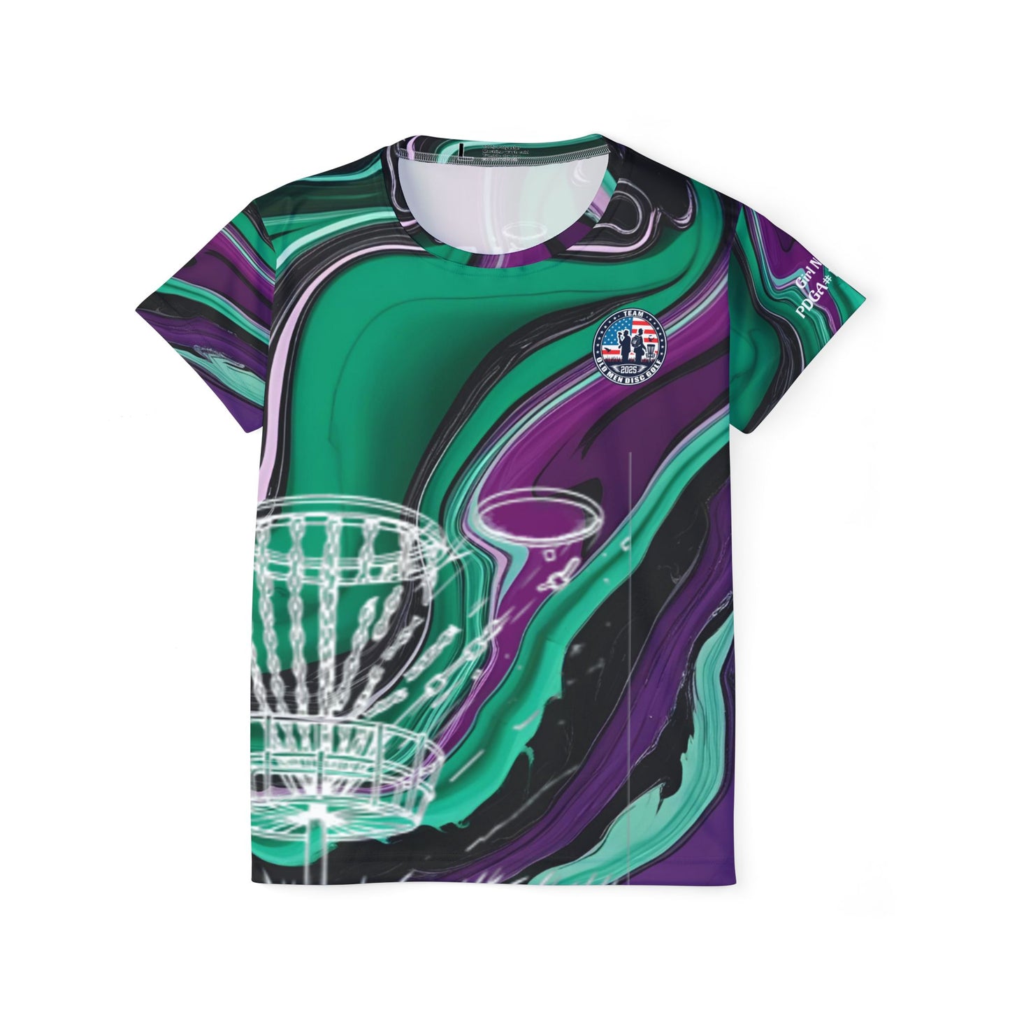 Purple and Green Women's Disc Golf Jersey