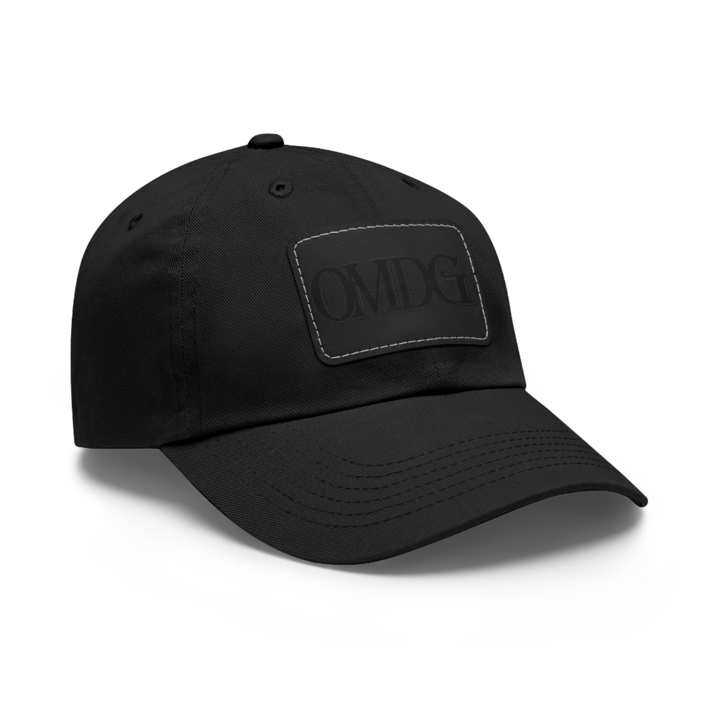 OMDG Black Lettering Leather - Casual and Trendy Accessory for Everyday Wear