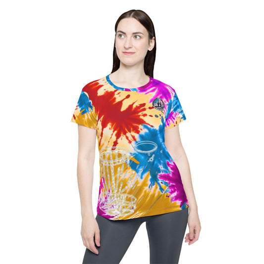 Splattered Tie-Dyed Women's Disc Golf Jersey