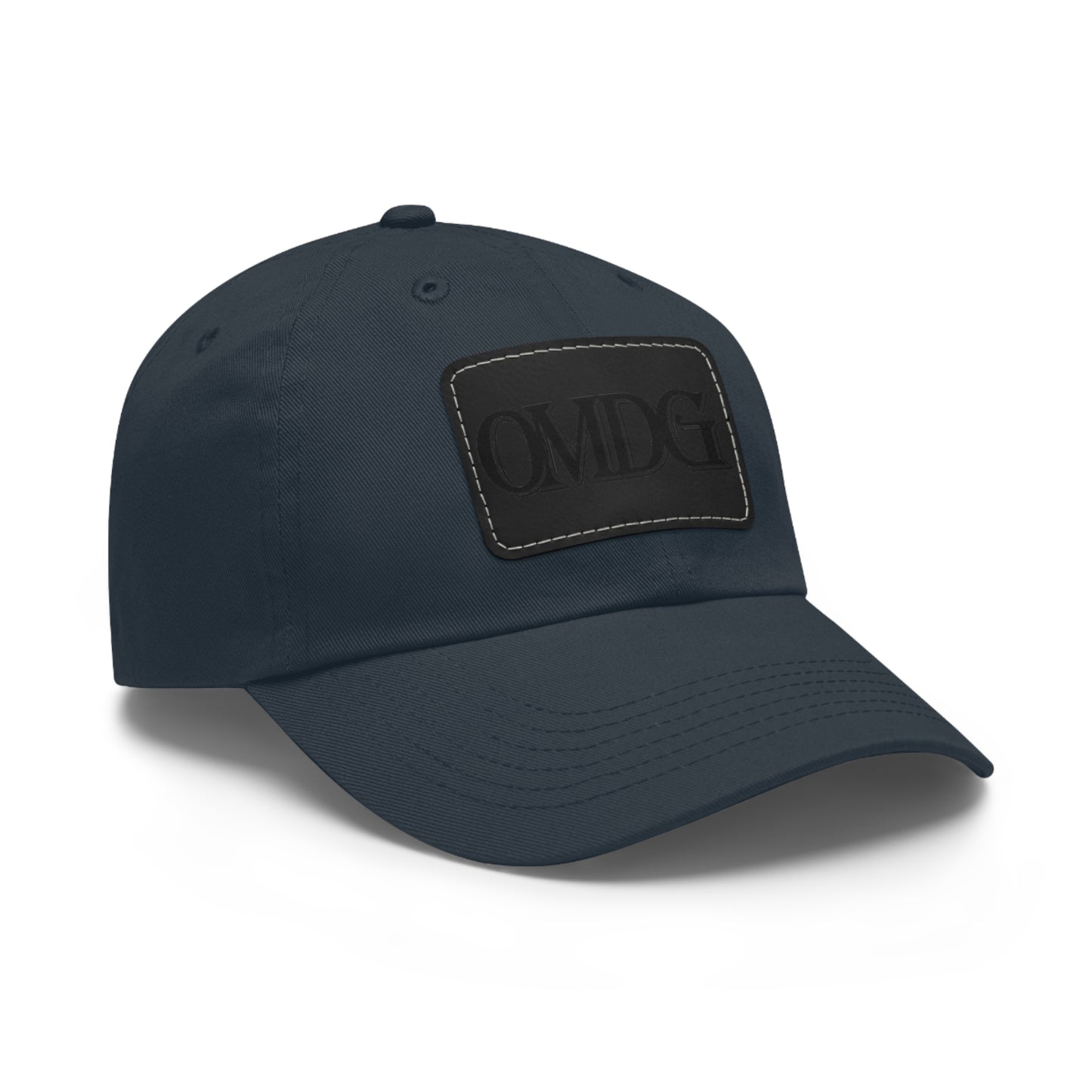 OMDG Black Lettering Leather - Casual and Trendy Accessory for Everyday Wear