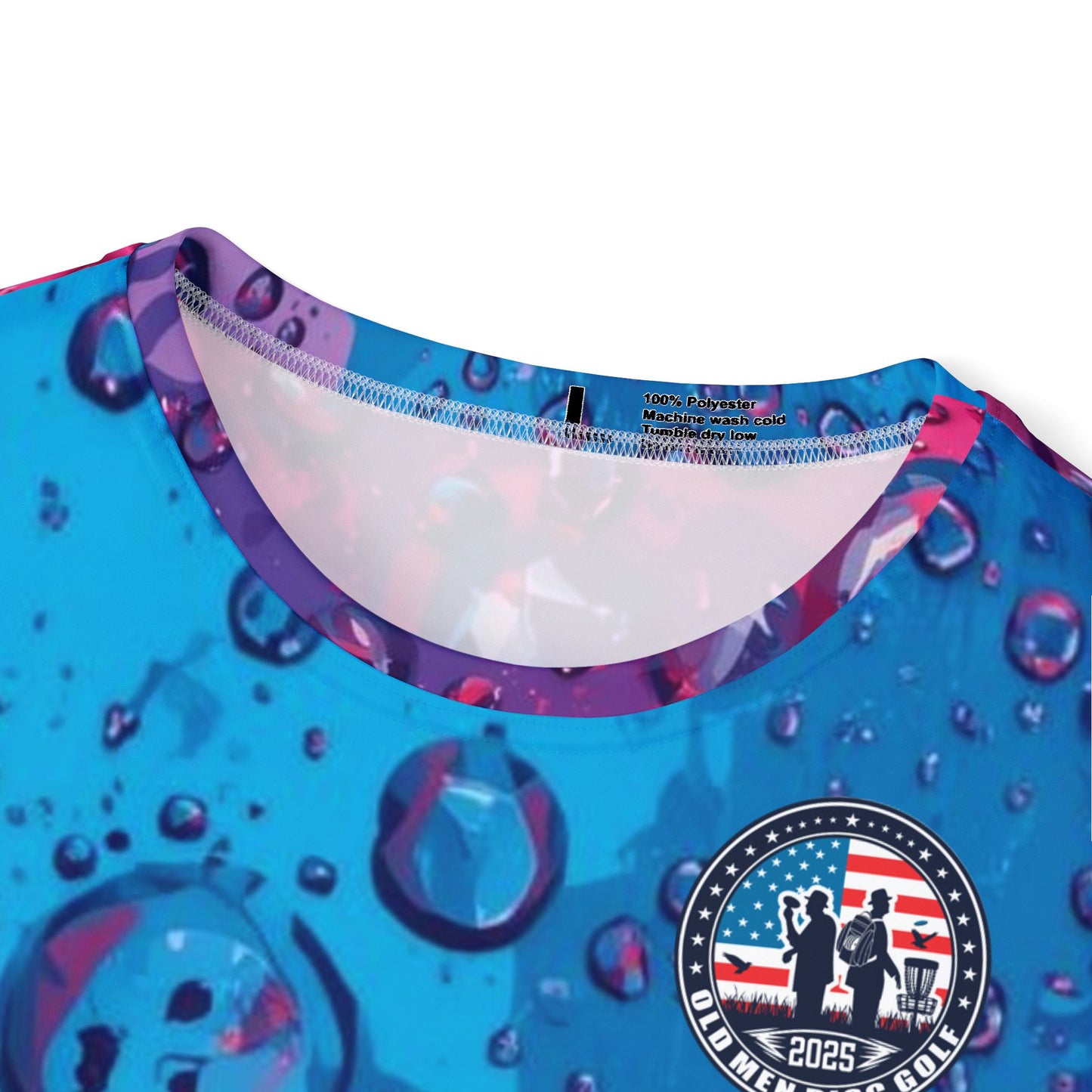 Red and Blue Water Drops Men's Sports Jersey (AOP)