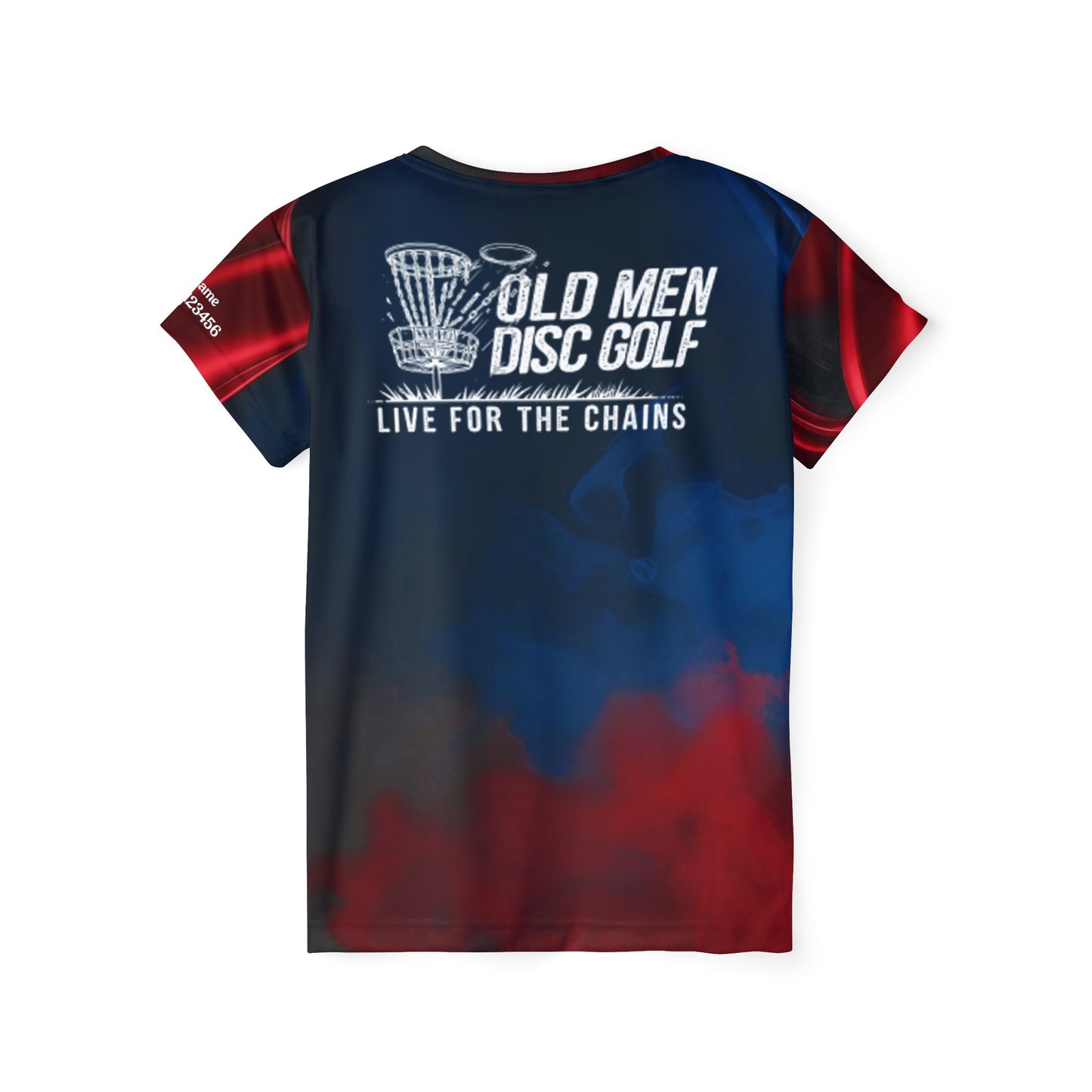 Red and Blue Women's Disc Golf Jersey
