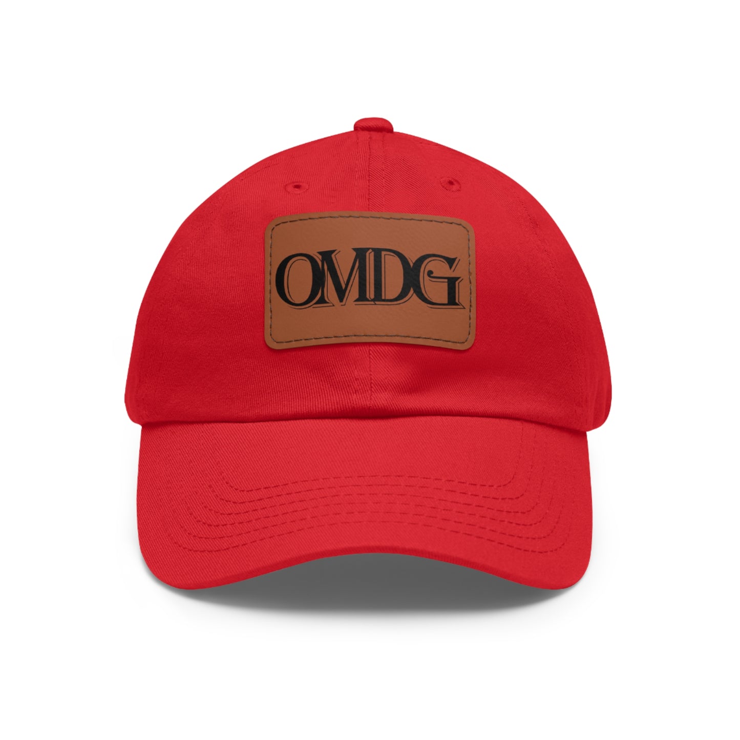 OMDG Black Lettering Leather - Casual and Trendy Accessory for Everyday Wear