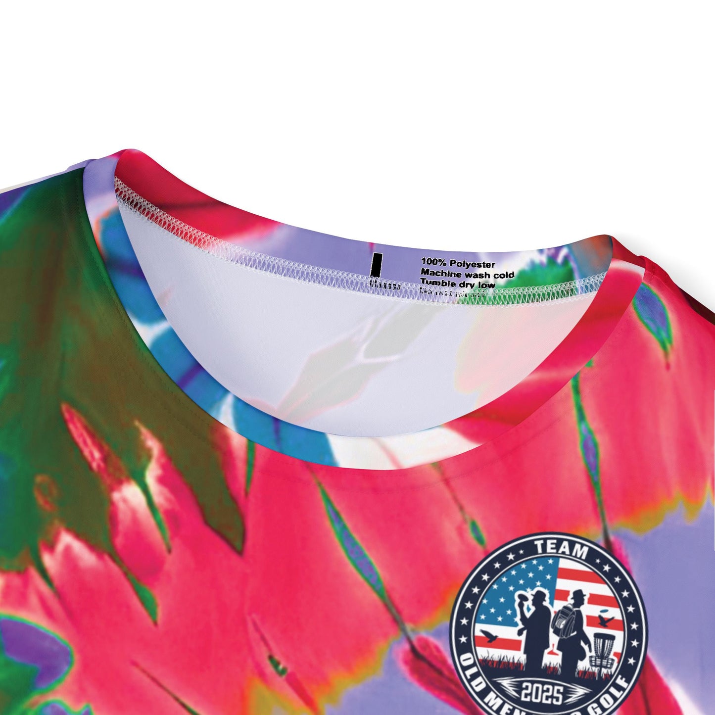 Red and Purple Tie-Dyed Men's Disc Golf Jersey