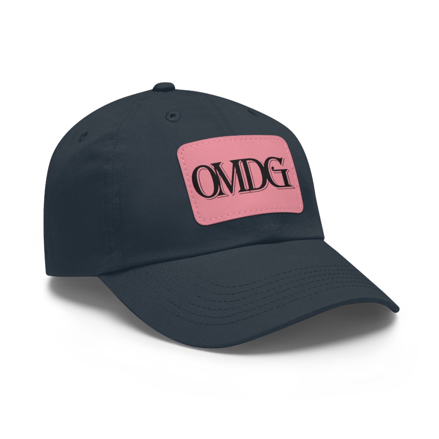 OMDG Black Lettering Leather - Casual and Trendy Accessory for Everyday Wear
