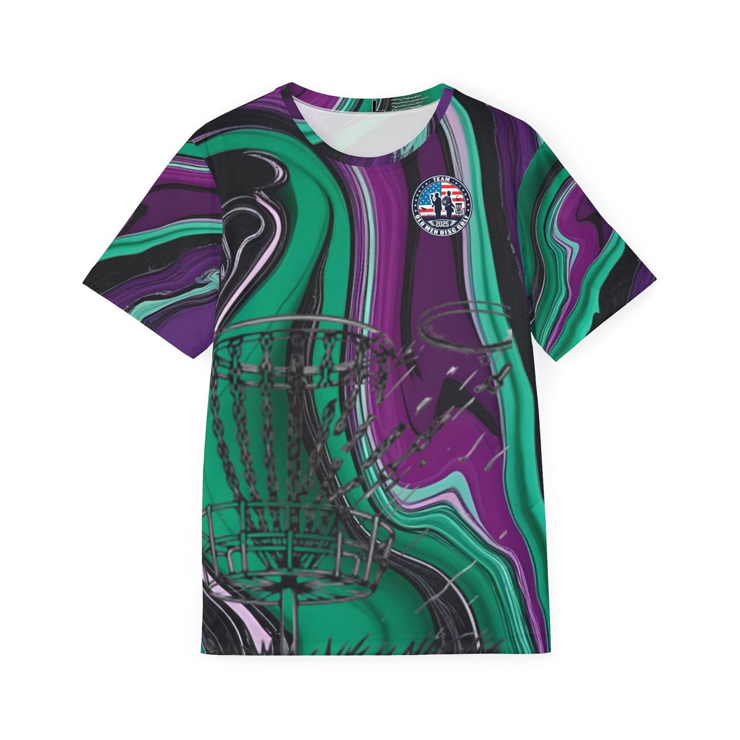 Purple and Green Men's Disc Golf Jersey