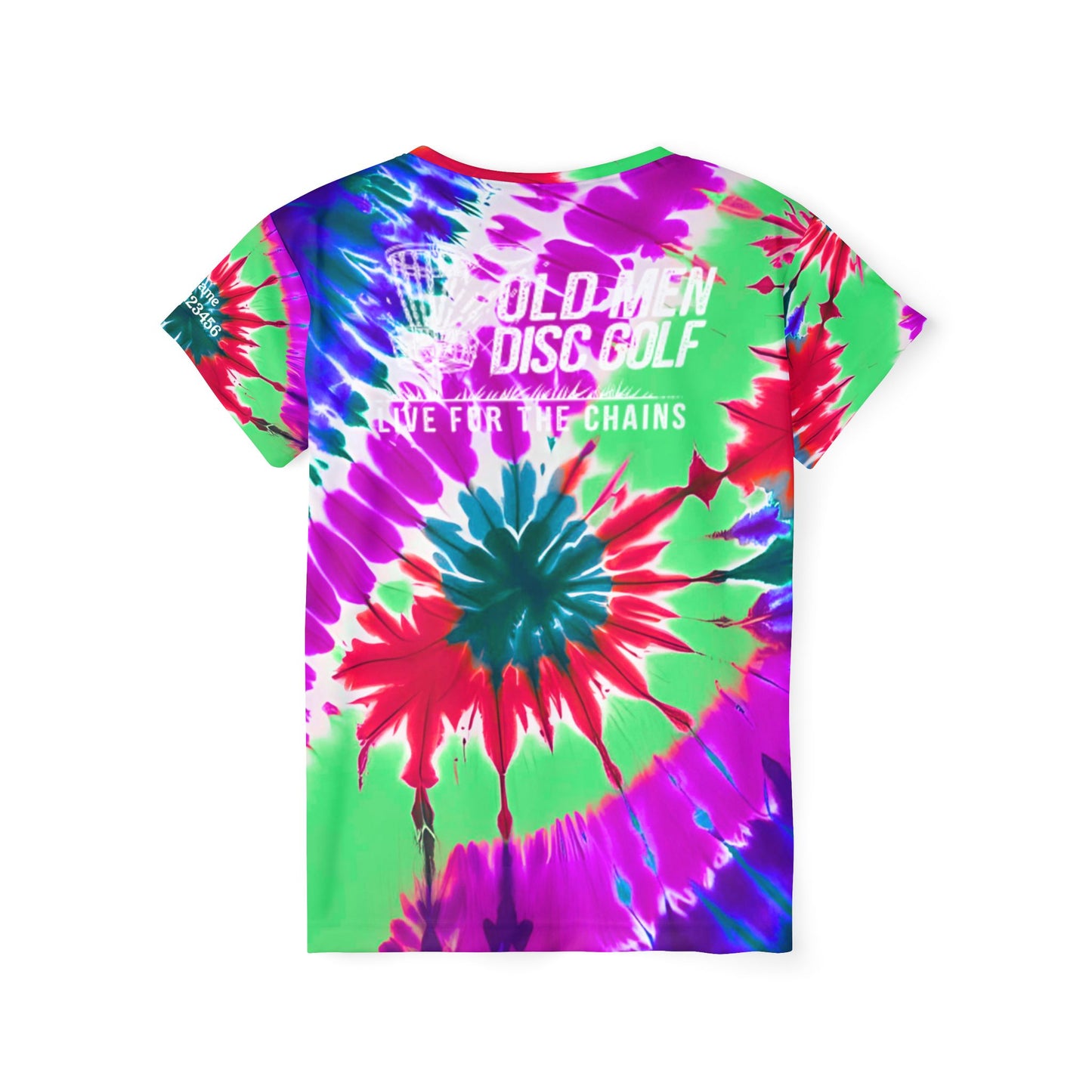 Purple and Green Tie-Dyed Women's Disc Golf Jersey
