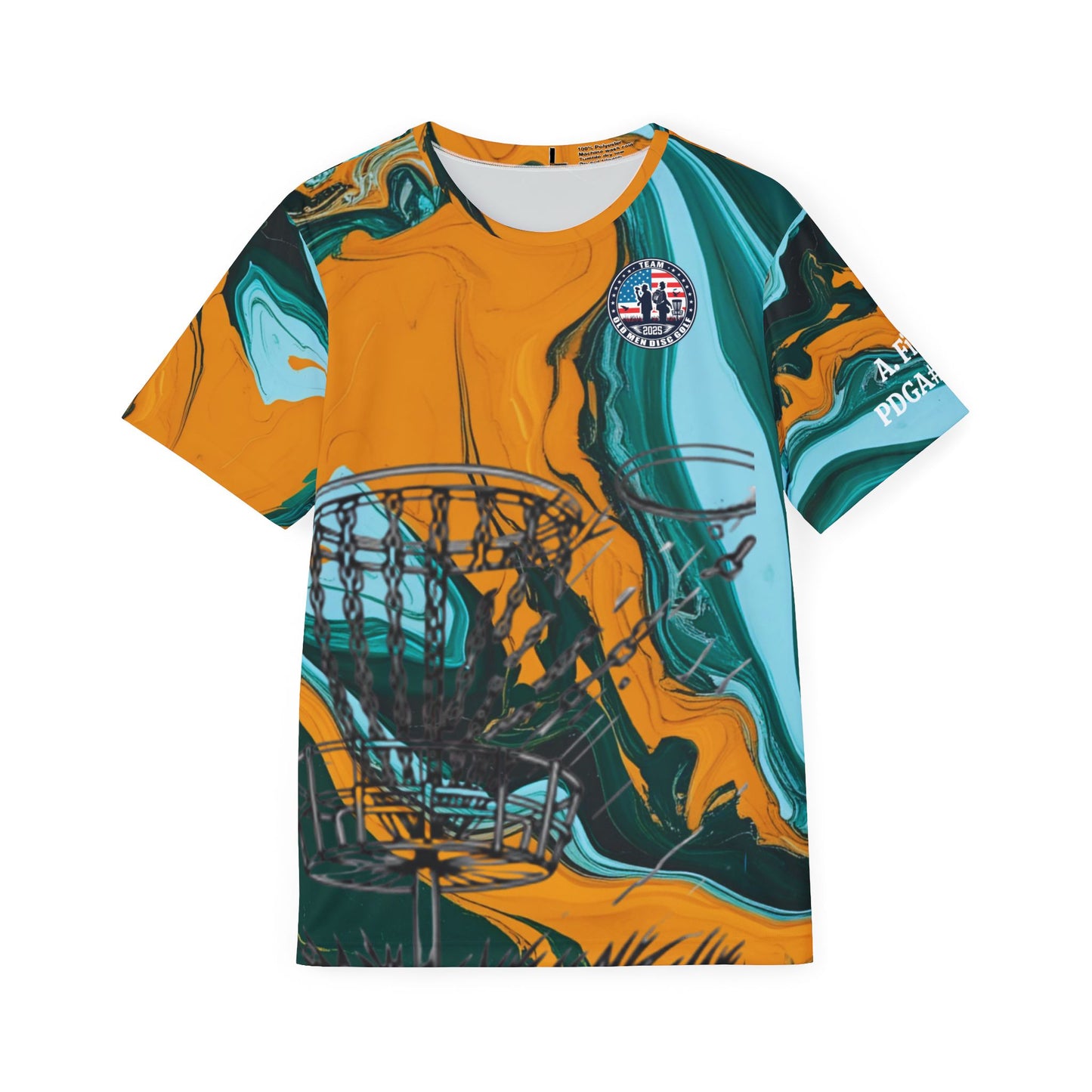 Teal and Fold Men's Disc Golf jersey
