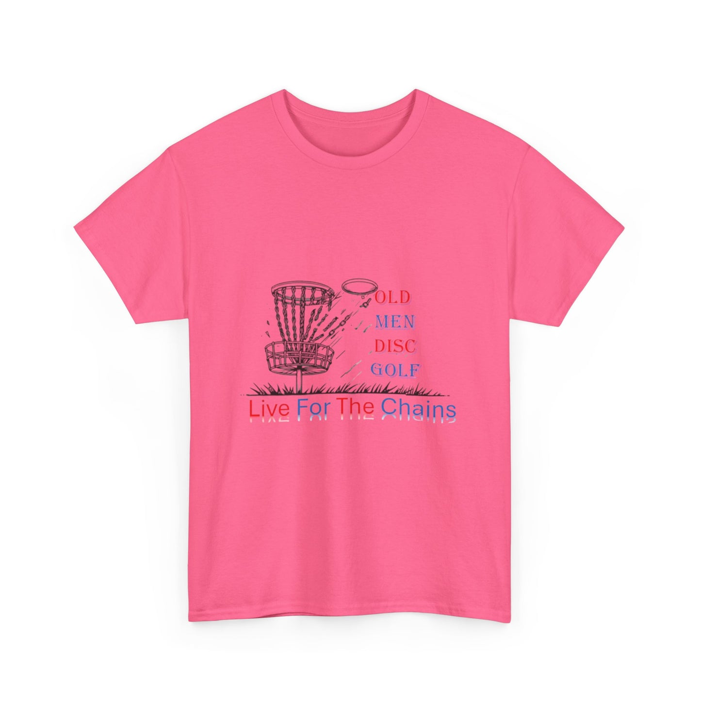 Live For The Chains (color) Unisex Heavy Cotton Tee - Perfect for Disc Golf Lovers