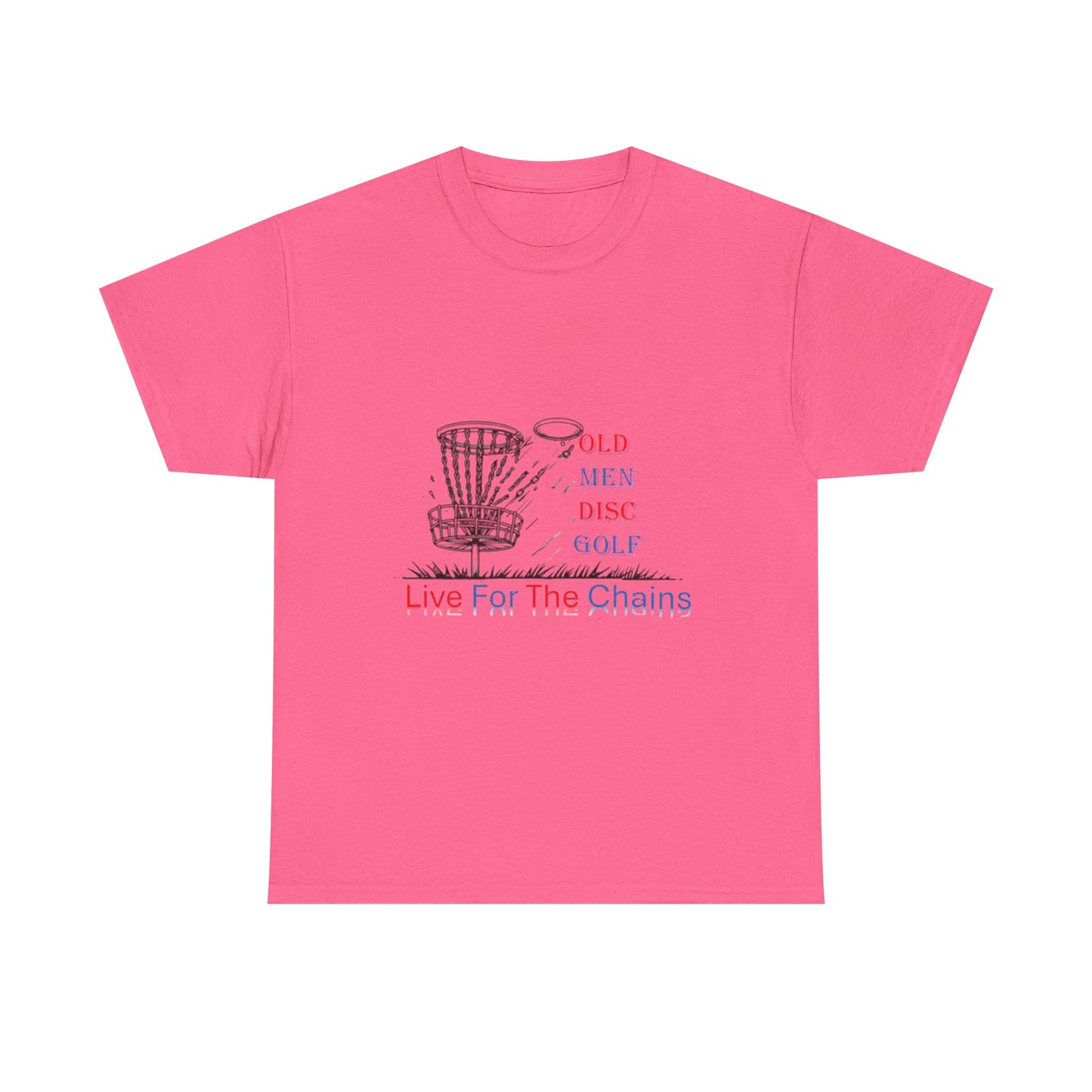 Live For The Chains (color) Unisex Heavy Cotton Tee - Perfect for Disc Golf Lovers