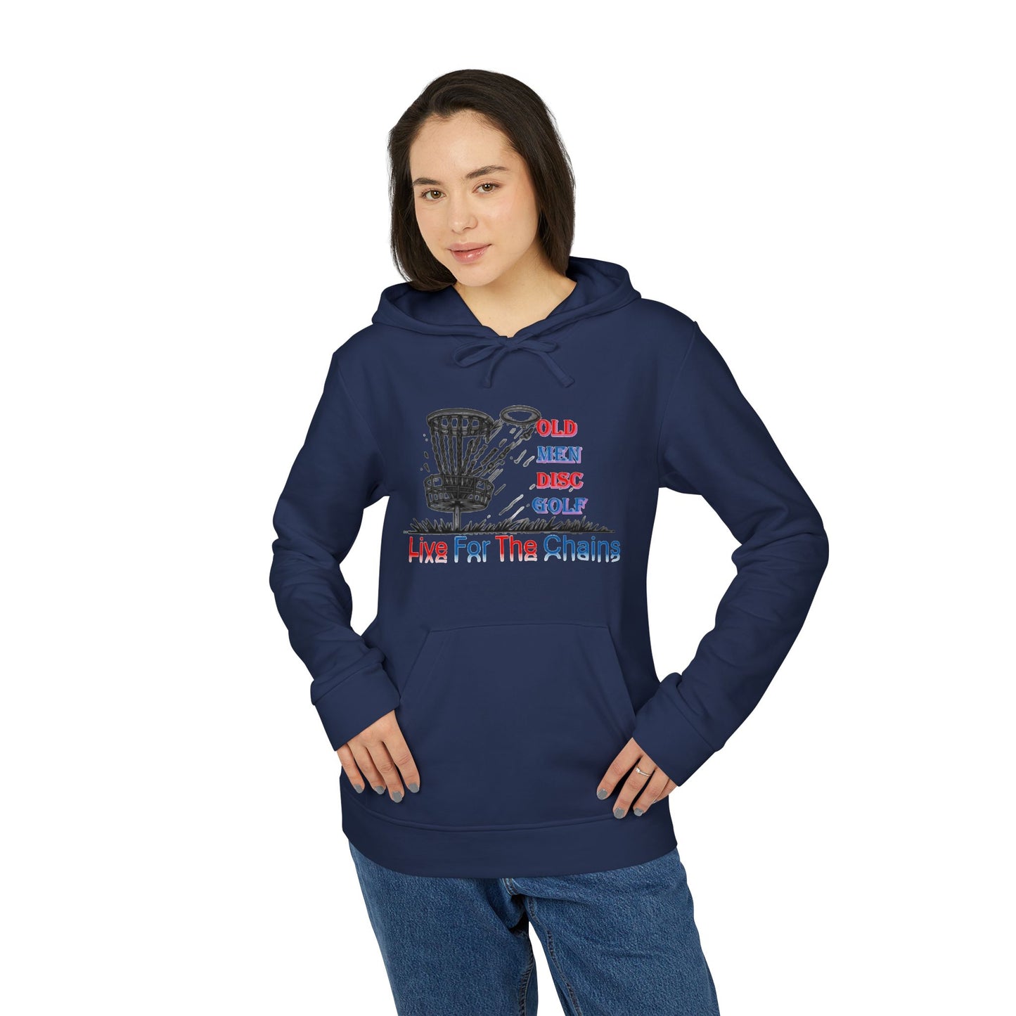 Adidas Unisex Fleece Hoodie - Live For The Chains Disc Golf Apparel