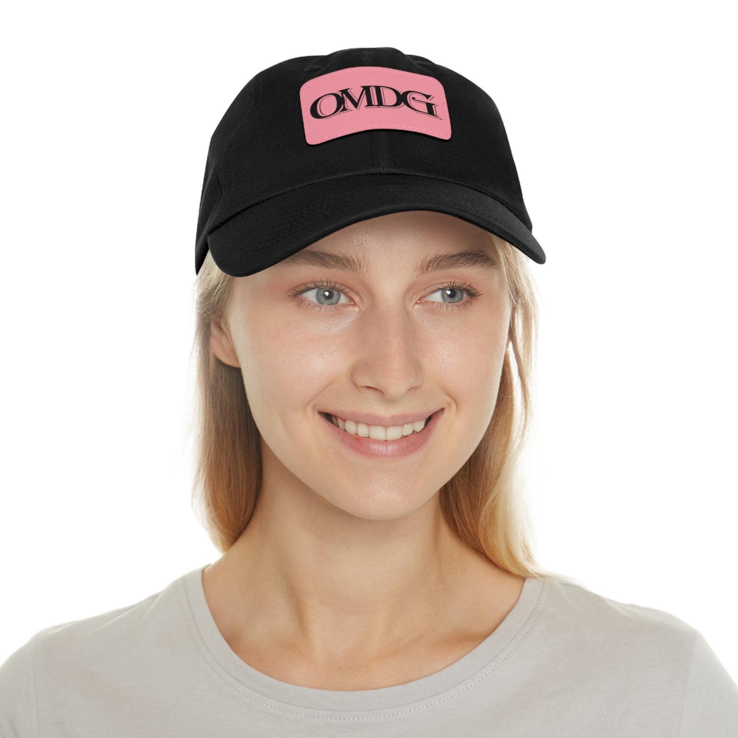OMDG Black Lettering Leather - Casual and Trendy Accessory for Everyday Wear