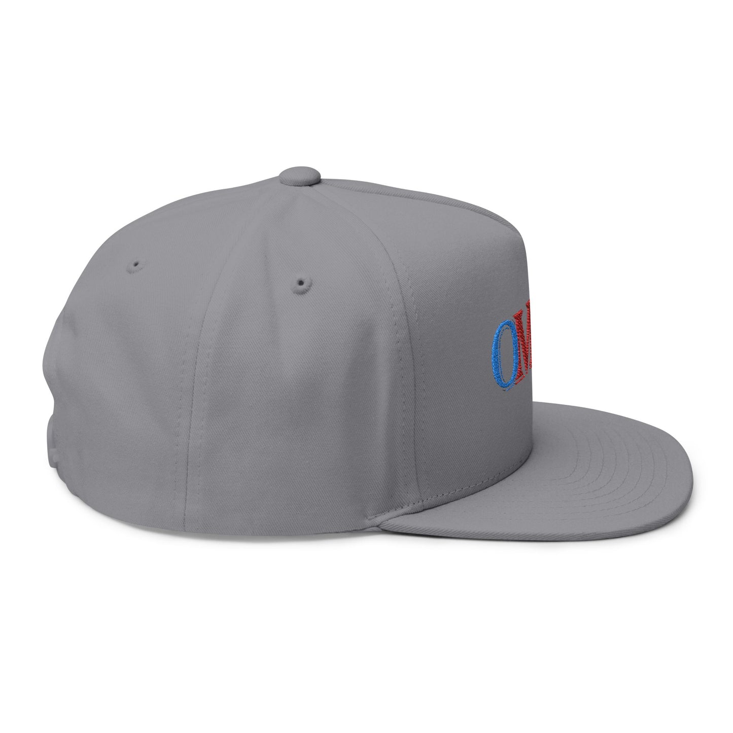 OMDG Color Embroidered Flat Bill Cap  - Trendy Streetwear Hat