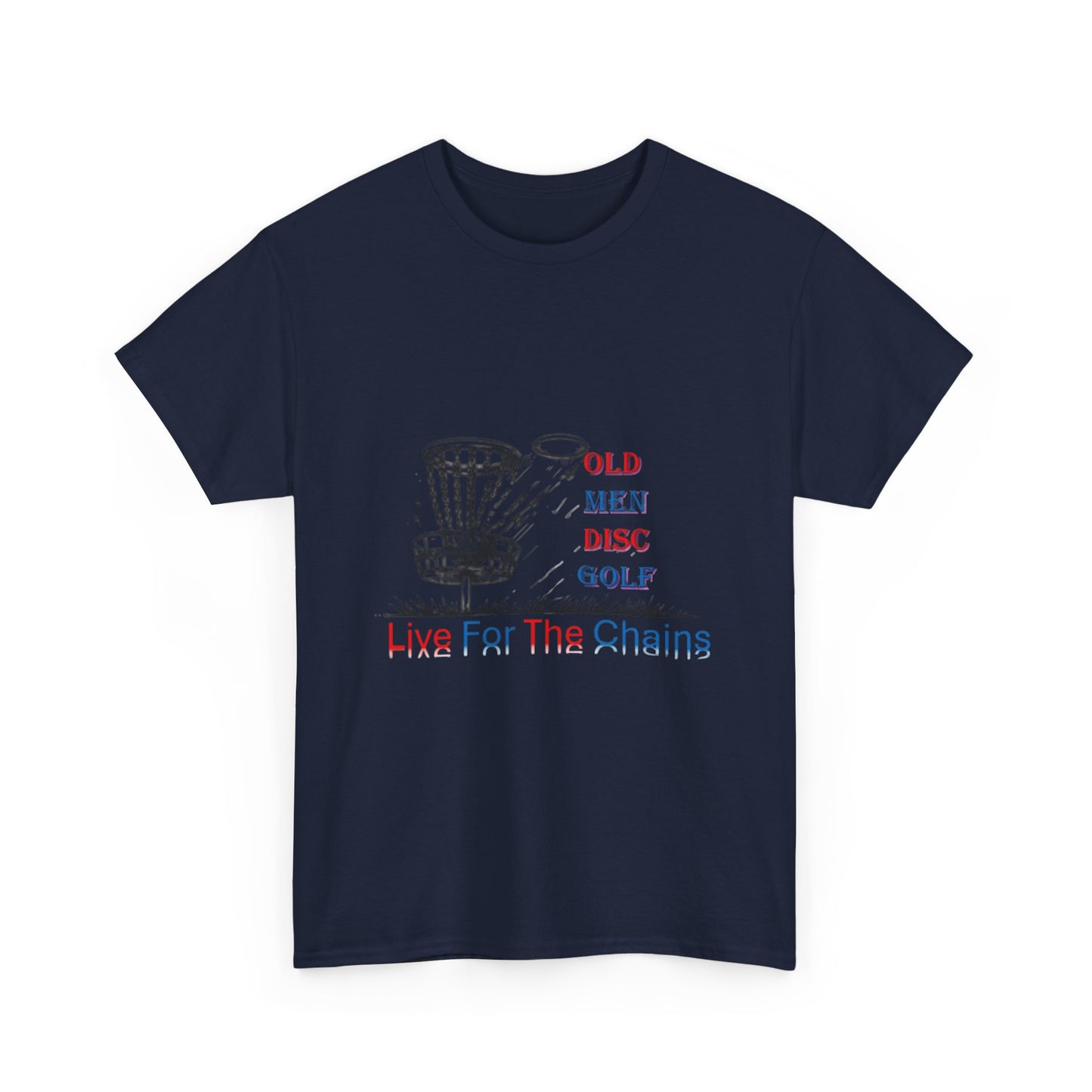 Live For The Chains (color) Unisex Heavy Cotton Tee - Perfect for Disc Golf Lovers