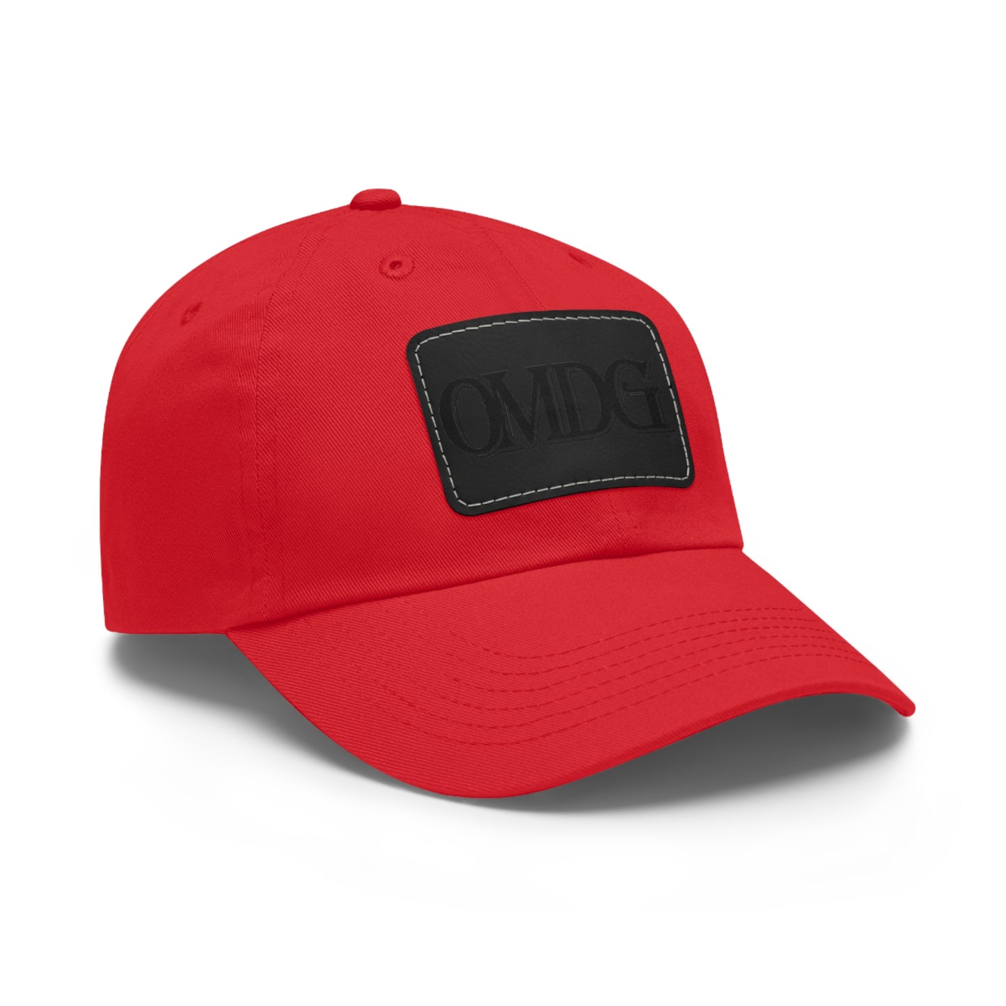 OMDG Black Lettering Leather - Casual and Trendy Accessory for Everyday Wear