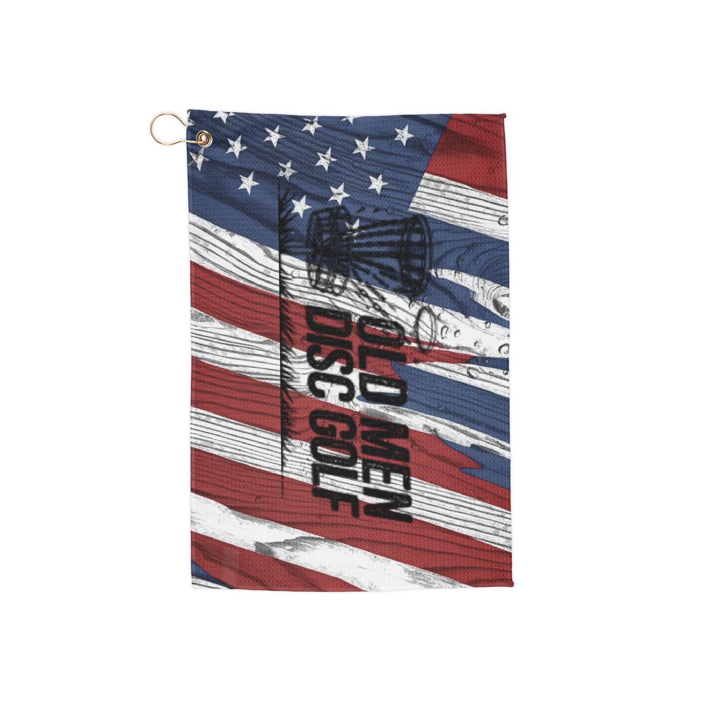 Patriotic Golf Towels - Old Men Disc Golf Design