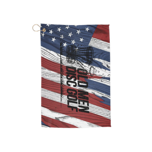 Patriotic Golf Towels - Old Men Disc Golf Design