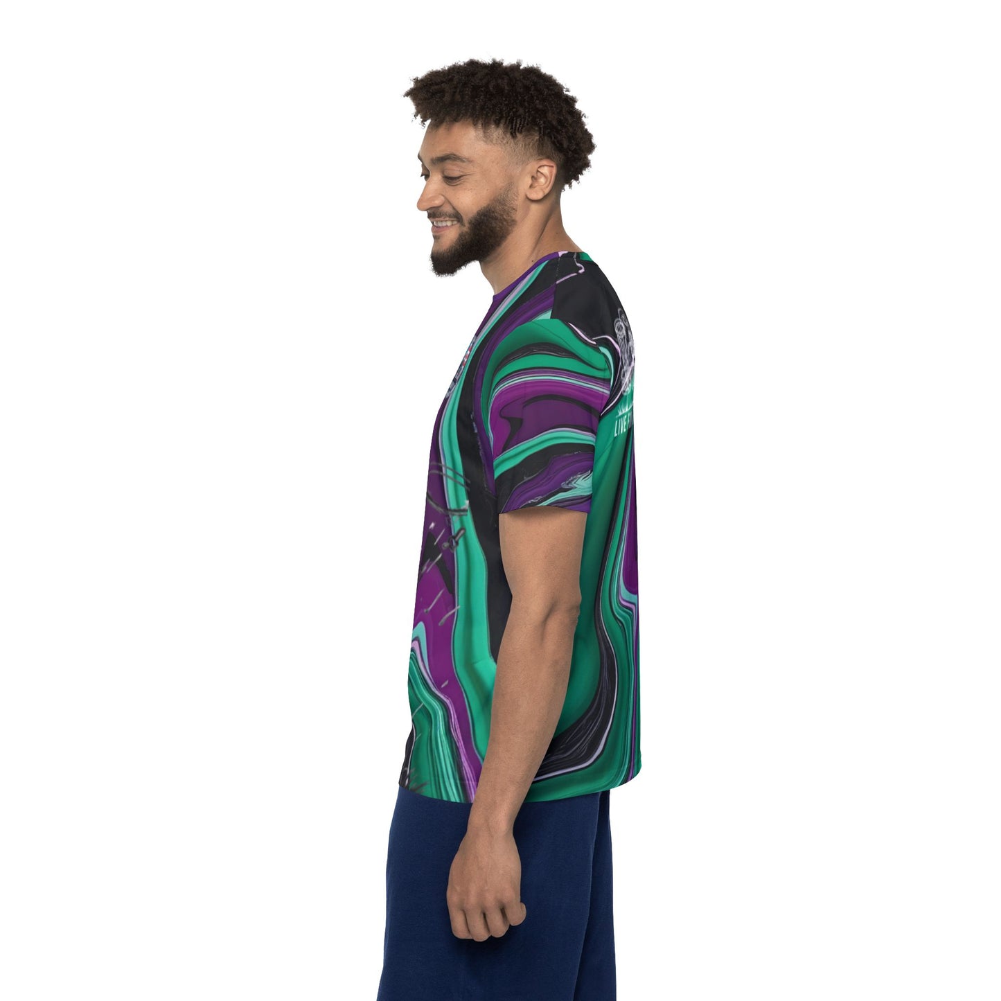 Purple and Green Men's Disc Golf Jersey