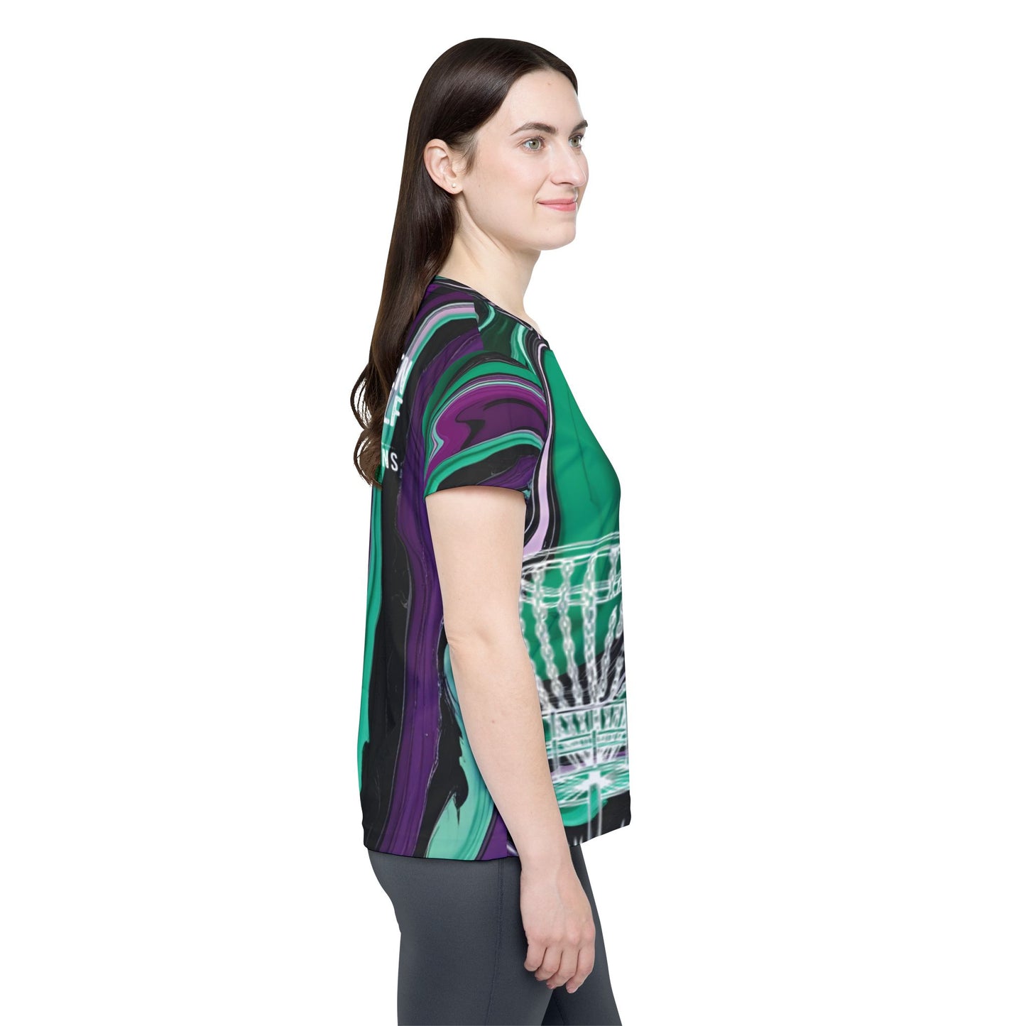 Purple and Green Women's Disc Golf Jersey
