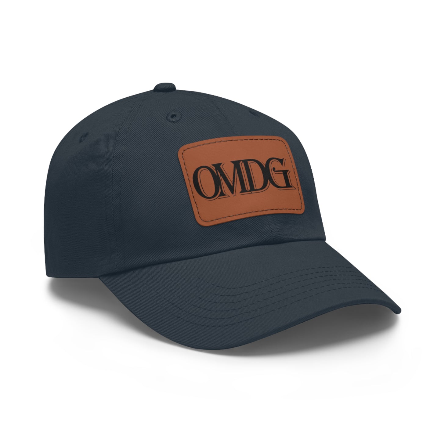 OMDG Black Lettering Leather - Casual and Trendy Accessory for Everyday Wear