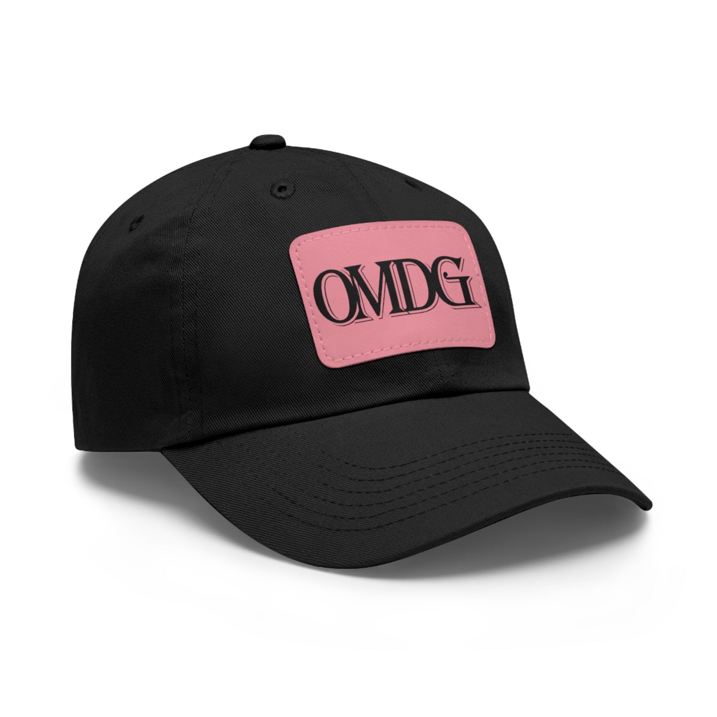 OMDG Black Lettering Leather - Casual and Trendy Accessory for Everyday Wear