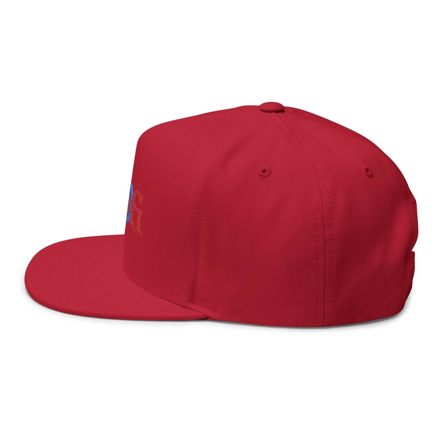 OMDG Color Embroidered Flat Bill Cap  - Trendy Streetwear Hat