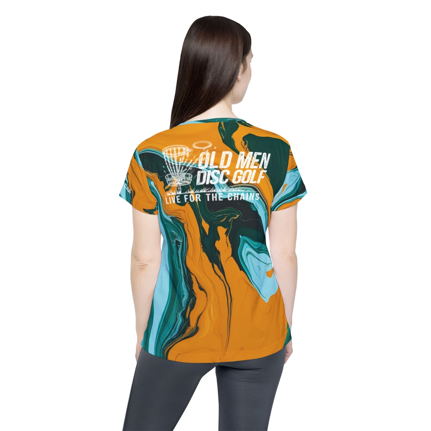 Teal and Gold Women's Disc Golf Jersey