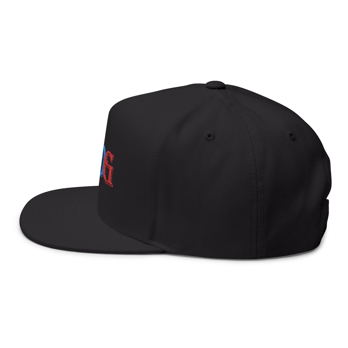 OMDG Color Embroidered Flat Bill Cap  - Trendy Streetwear Hat