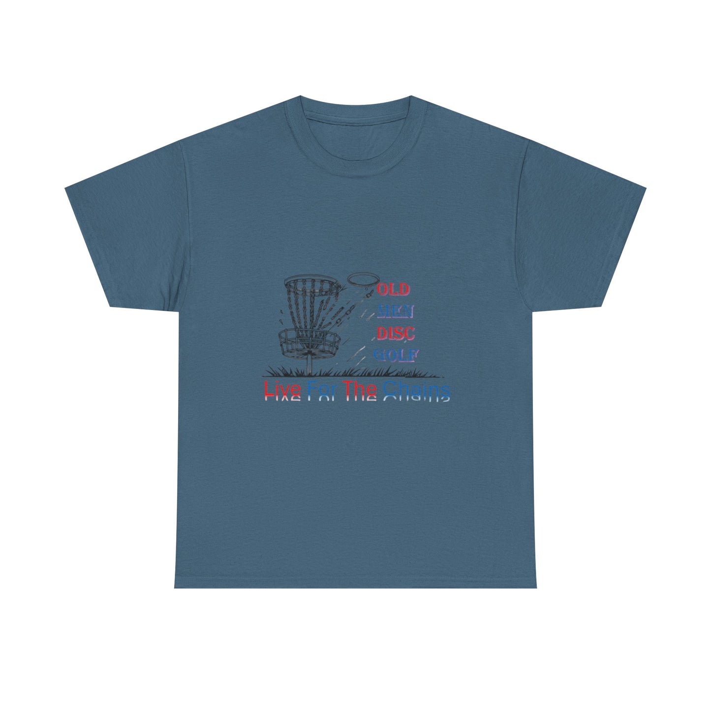 Live For The Chains (color) Unisex Heavy Cotton Tee - Perfect for Disc Golf Lovers
