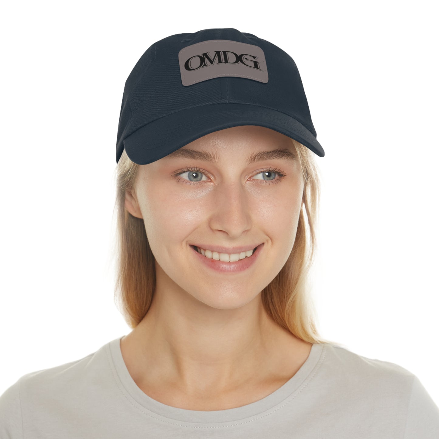 OMDG Black Lettering Leather - Casual and Trendy Accessory for Everyday Wear
