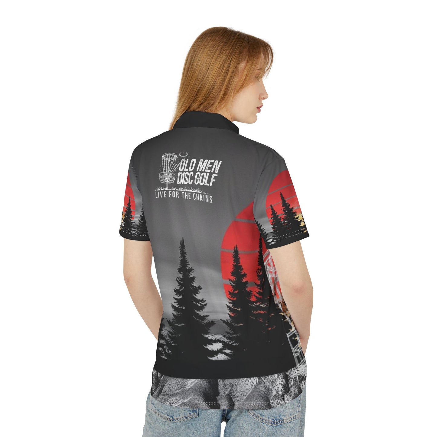 Trees and Sunset Polo Disc Golf Shirt