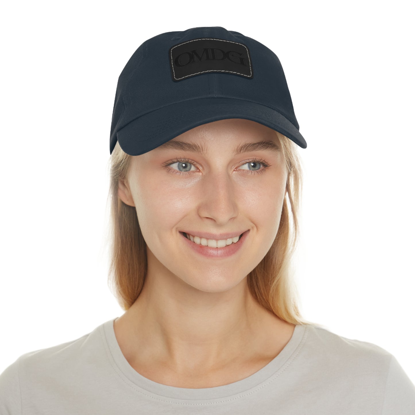 OMDG Black Lettering Leather - Casual and Trendy Accessory for Everyday Wear