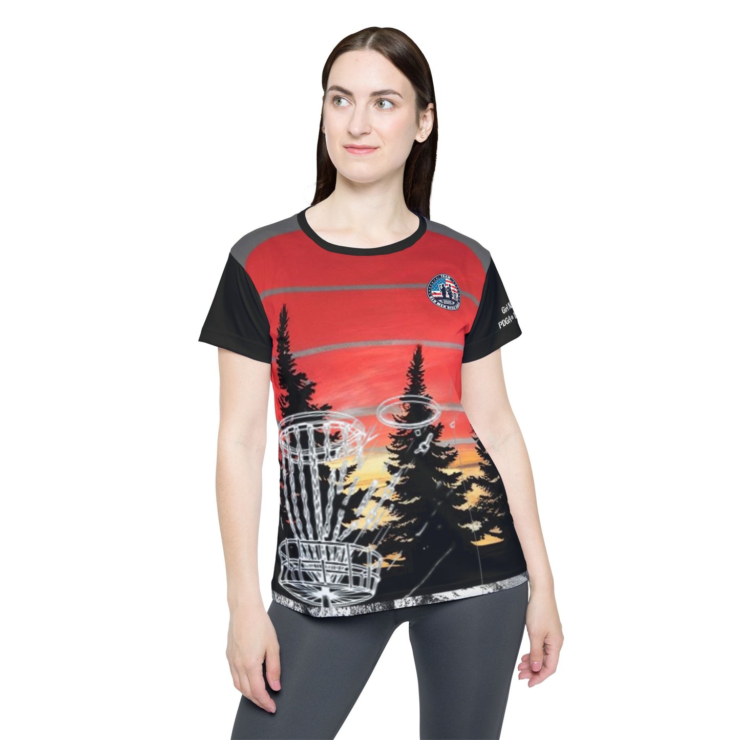 Trees and Sunset Women's Disc Golf Jersey