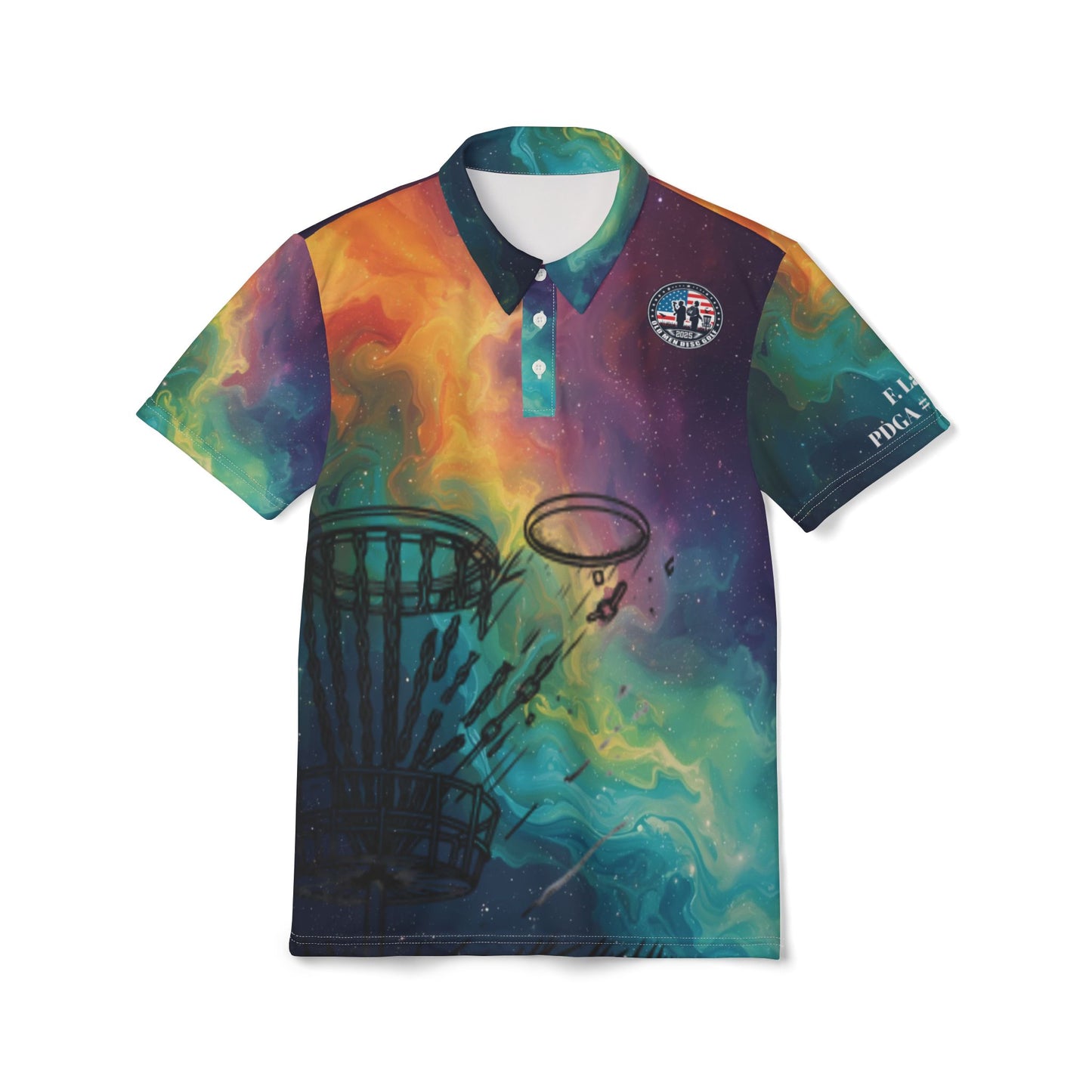 Unisex Colorful Galaxy Polo Disc Golf Shirt