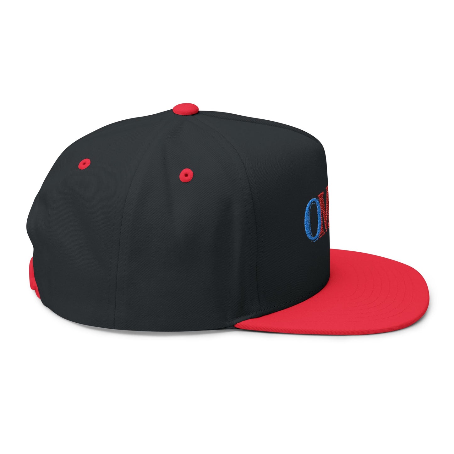 OMDG Color Embroidered Flat Bill Cap  - Trendy Streetwear Hat
