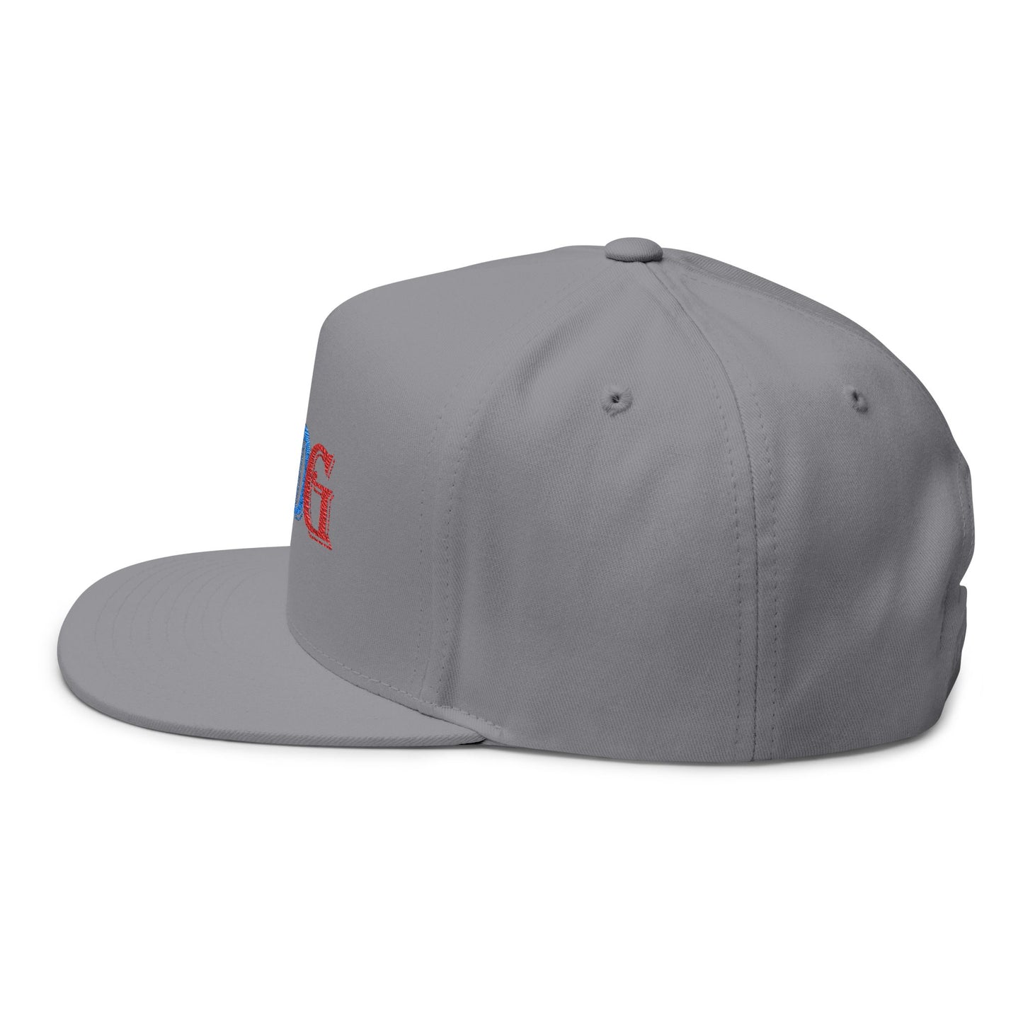 OMDG Color Embroidered Flat Bill Cap  - Trendy Streetwear Hat