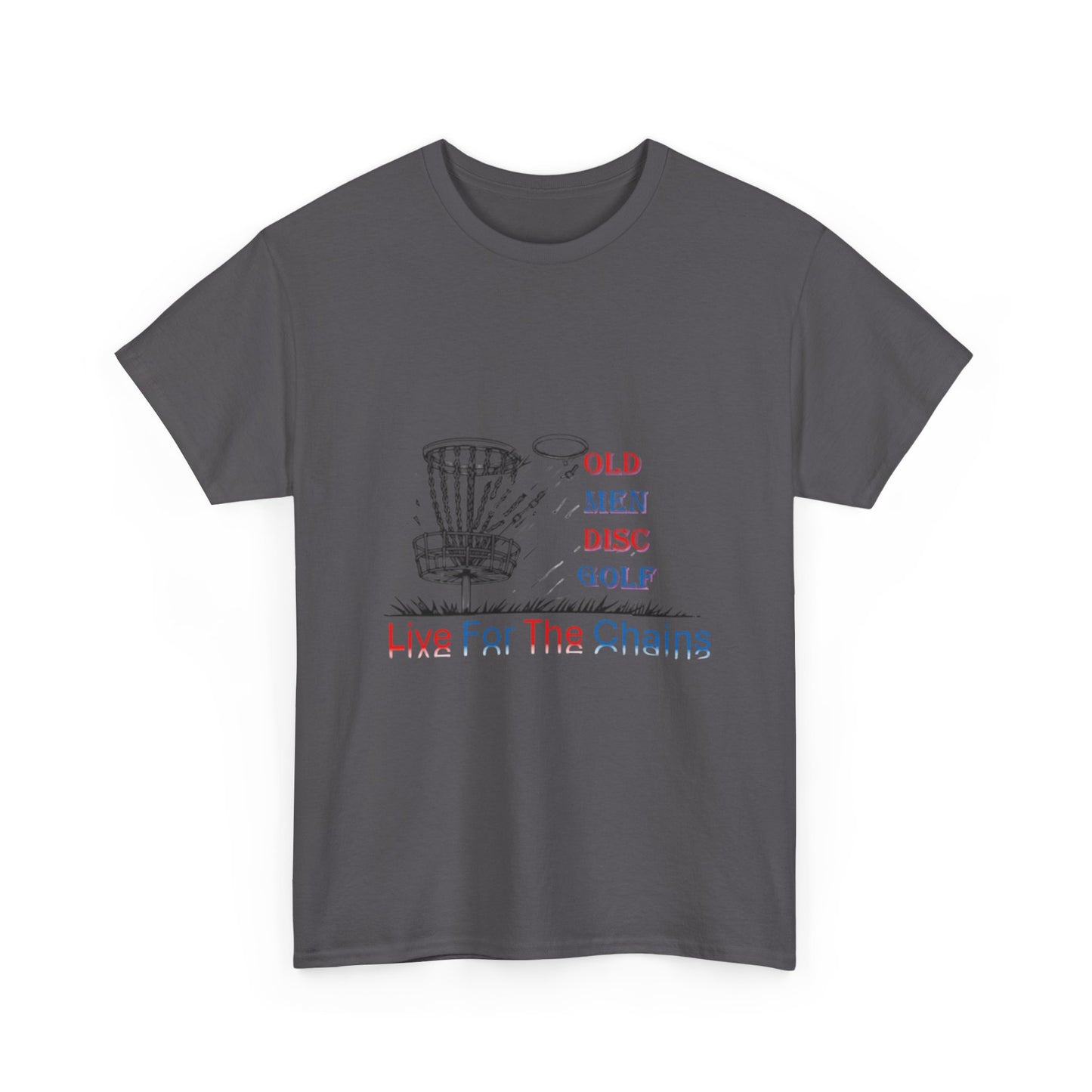 Live For The Chains (color) Unisex Heavy Cotton Tee - Perfect for Disc Golf Lovers