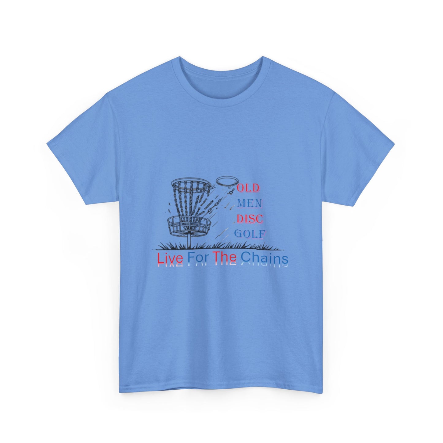 Live For The Chains (color) Unisex Heavy Cotton Tee - Perfect for Disc Golf Lovers