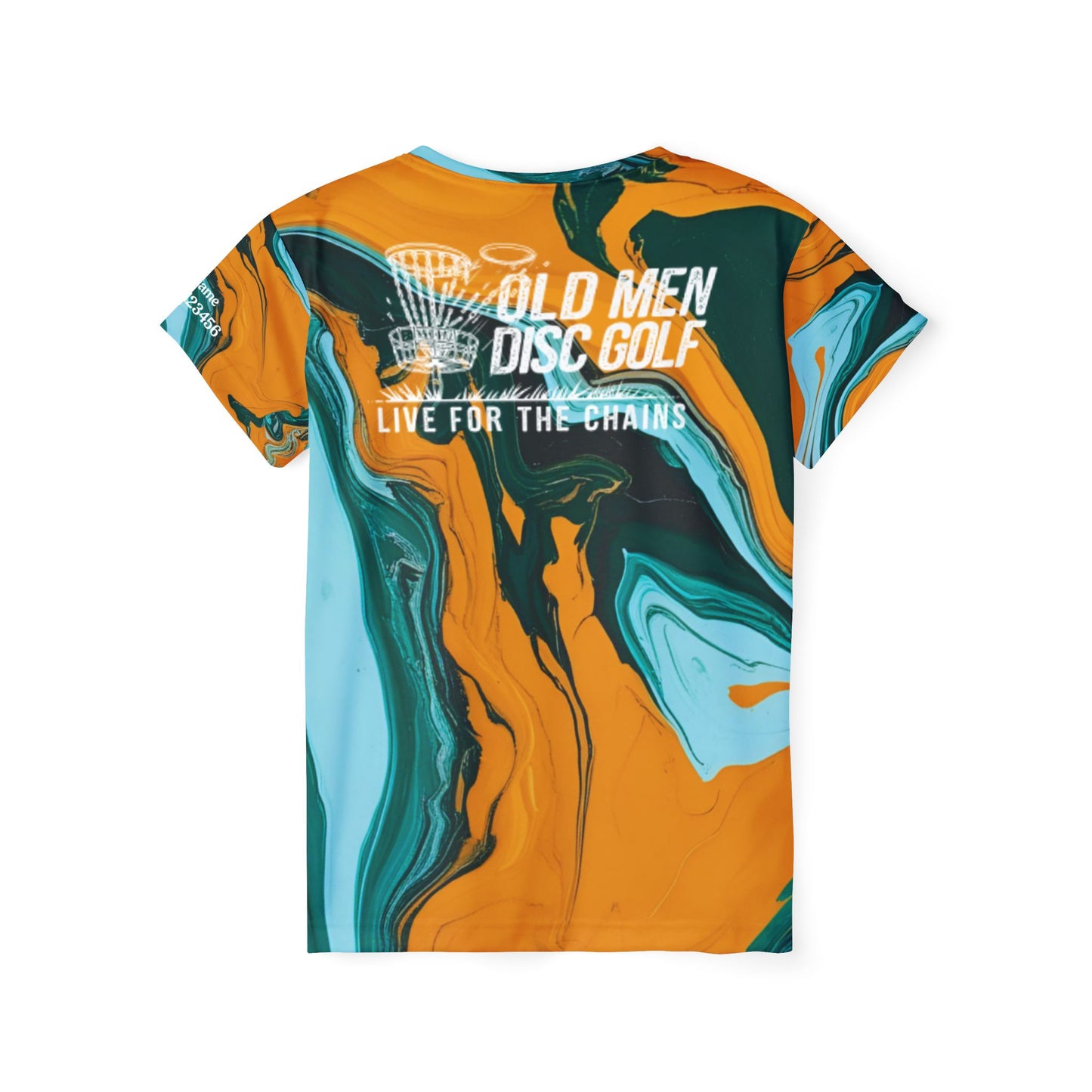 Teal and Gold Women's Disc Golf Jersey