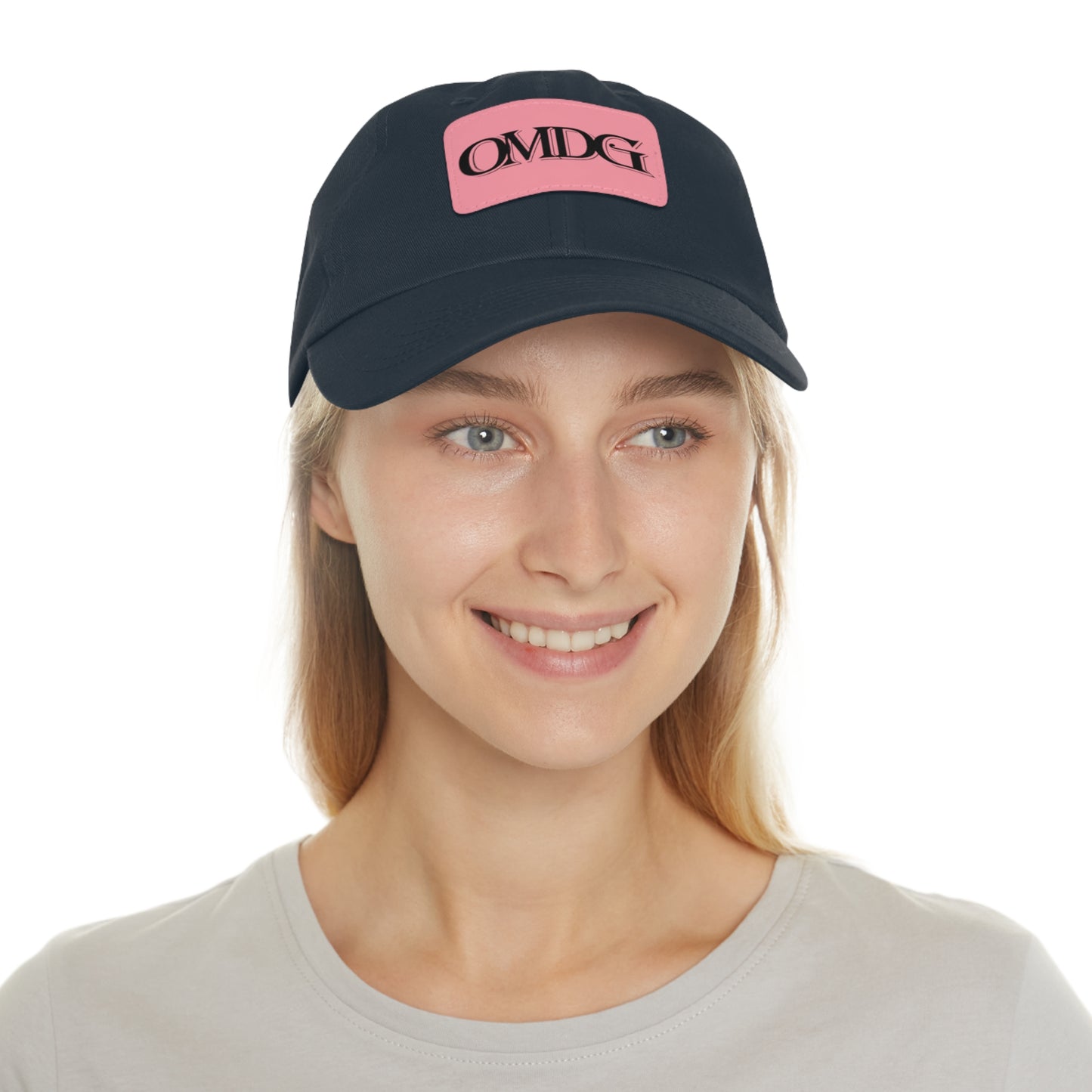 OMDG Black Lettering Leather - Casual and Trendy Accessory for Everyday Wear