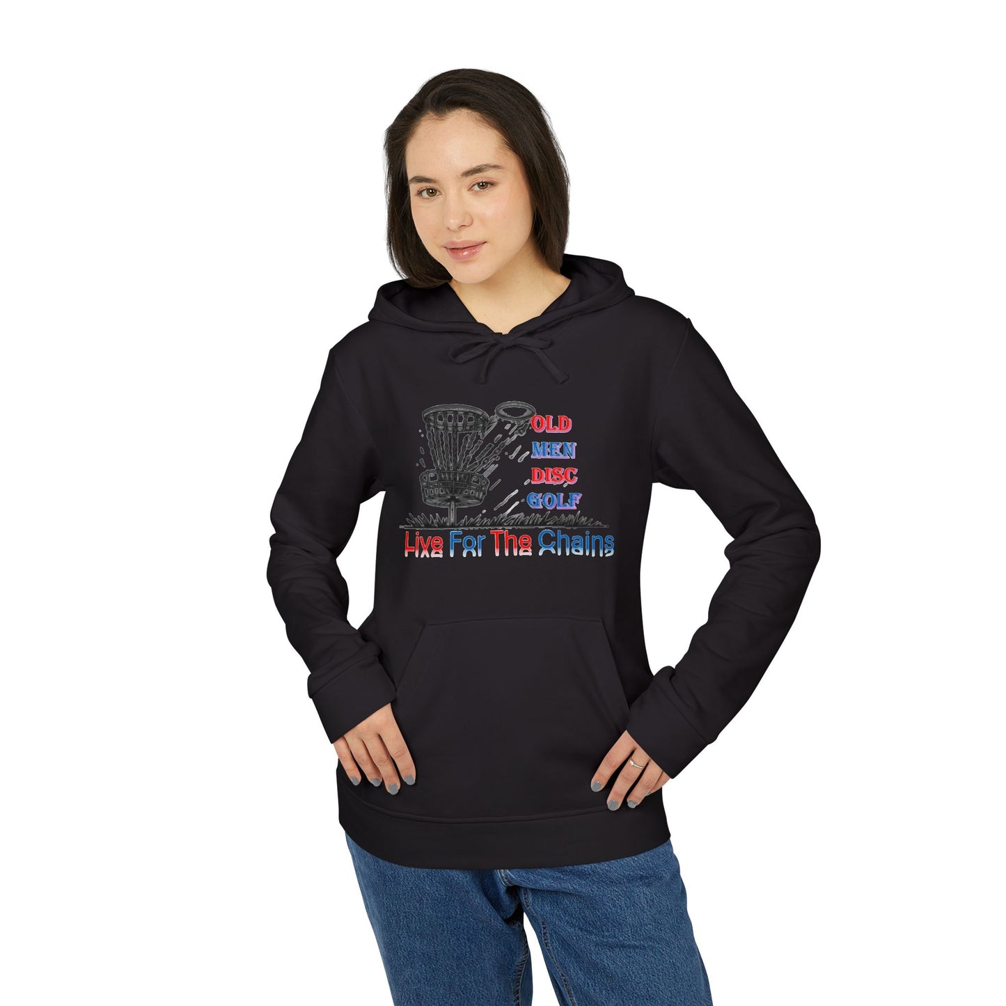 Adidas Unisex Fleece Hoodie - Live For The Chains Disc Golf Apparel