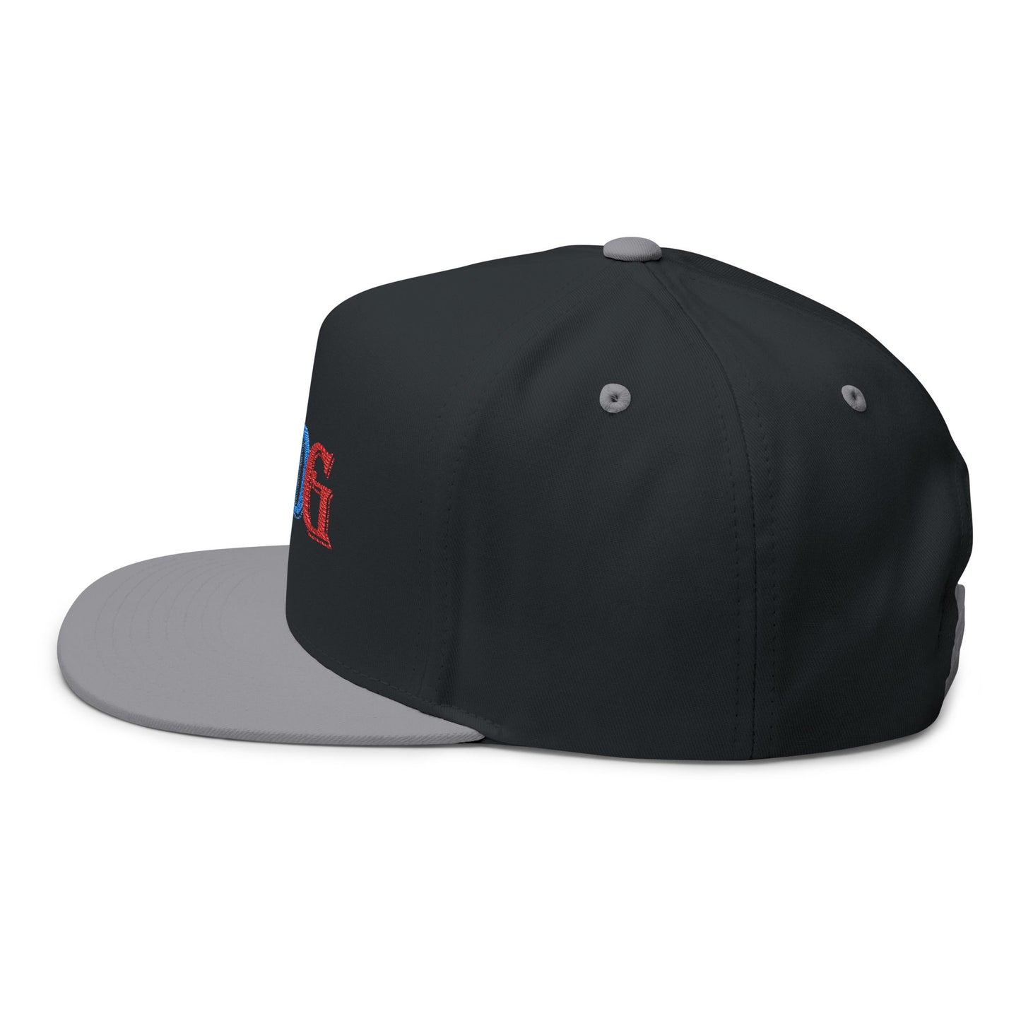 OMDG Color Embroidered Flat Bill Cap  - Trendy Streetwear Hat