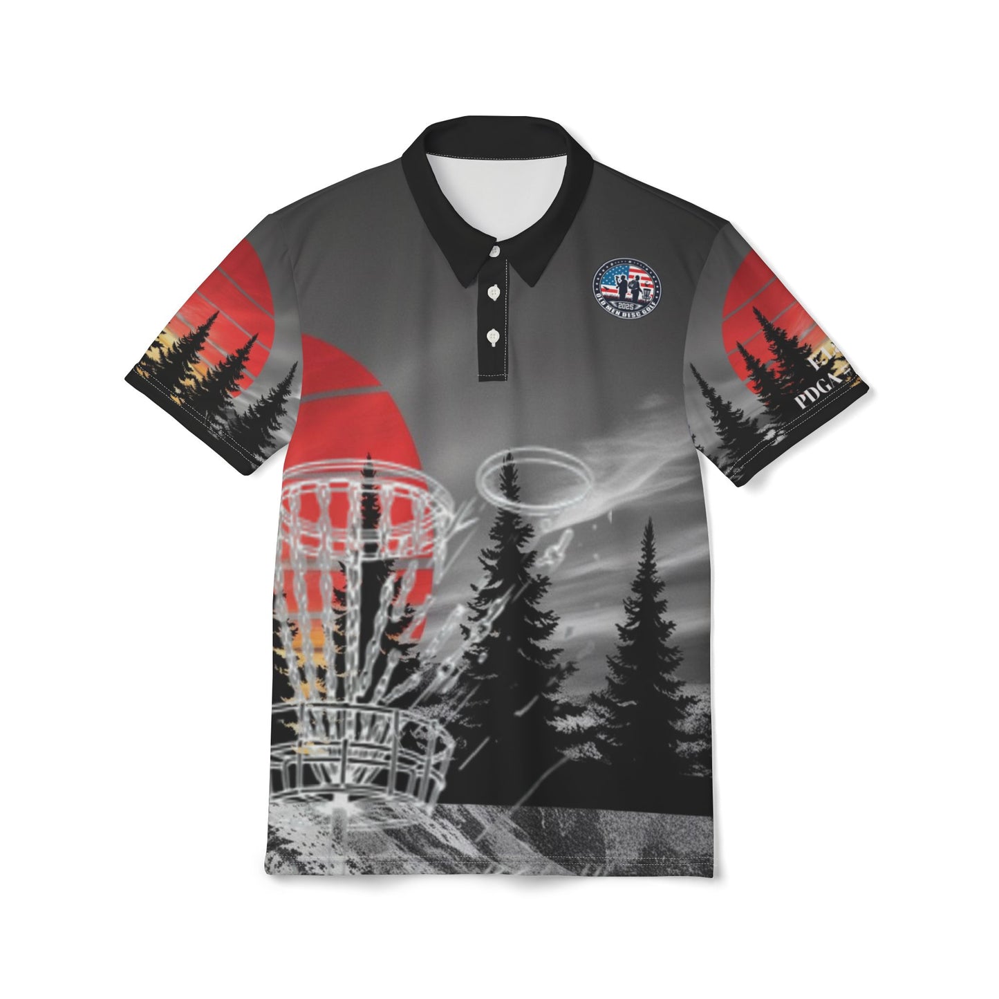 Trees and Sunset Polo Disc Golf Shirt