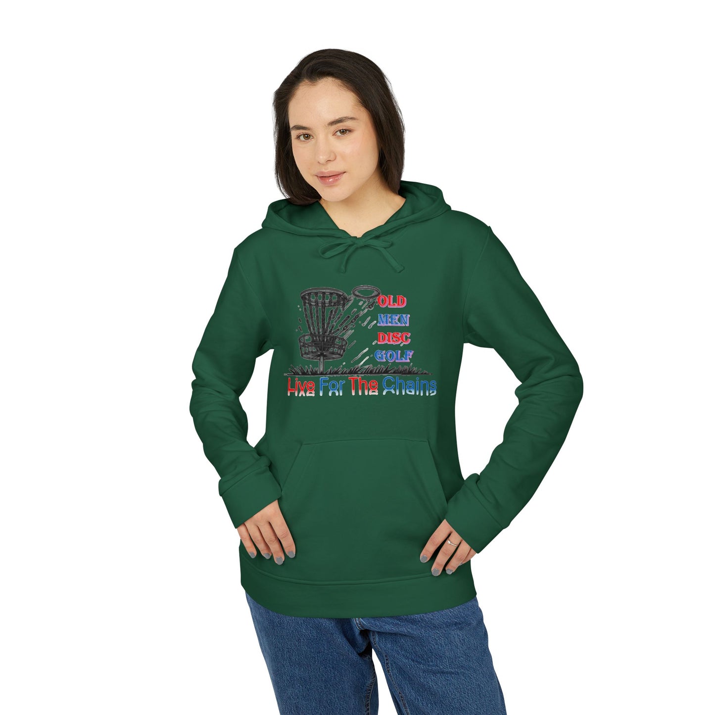 Adidas Unisex Fleece Hoodie - Live For The Chains Disc Golf Apparel