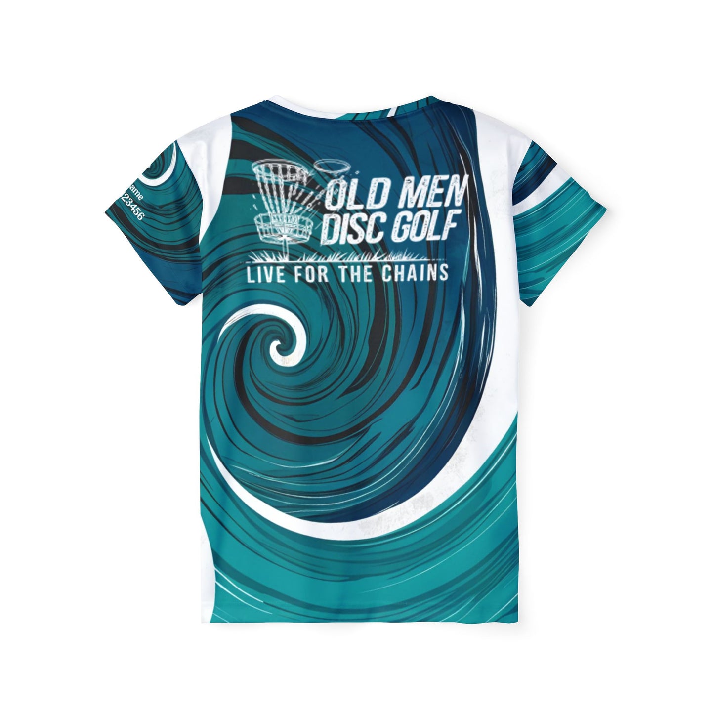Swirling Green and White Women's Sports Jersey