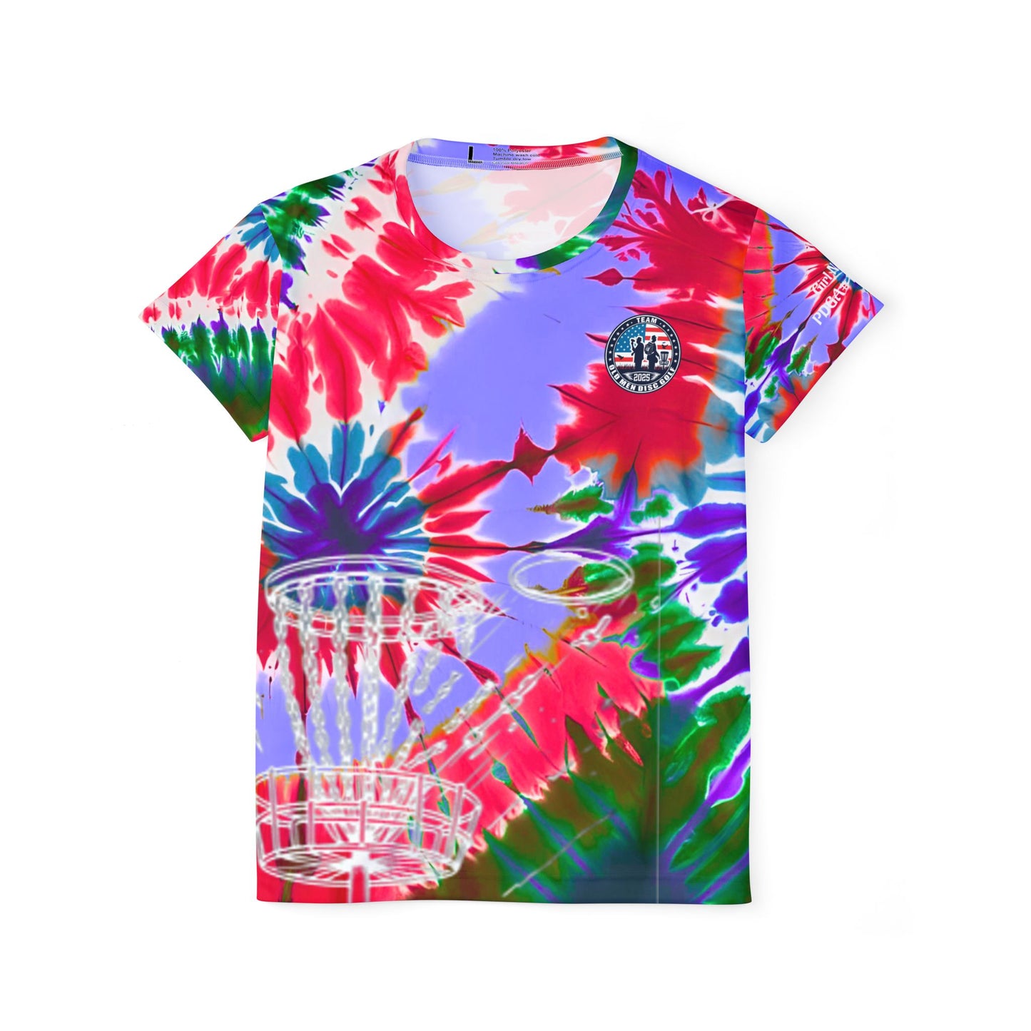 Red and Purple Tie-Dyed Women's Disc Golf Jersey