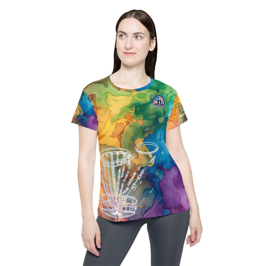 Women Watercolor Disc Golf Jersey