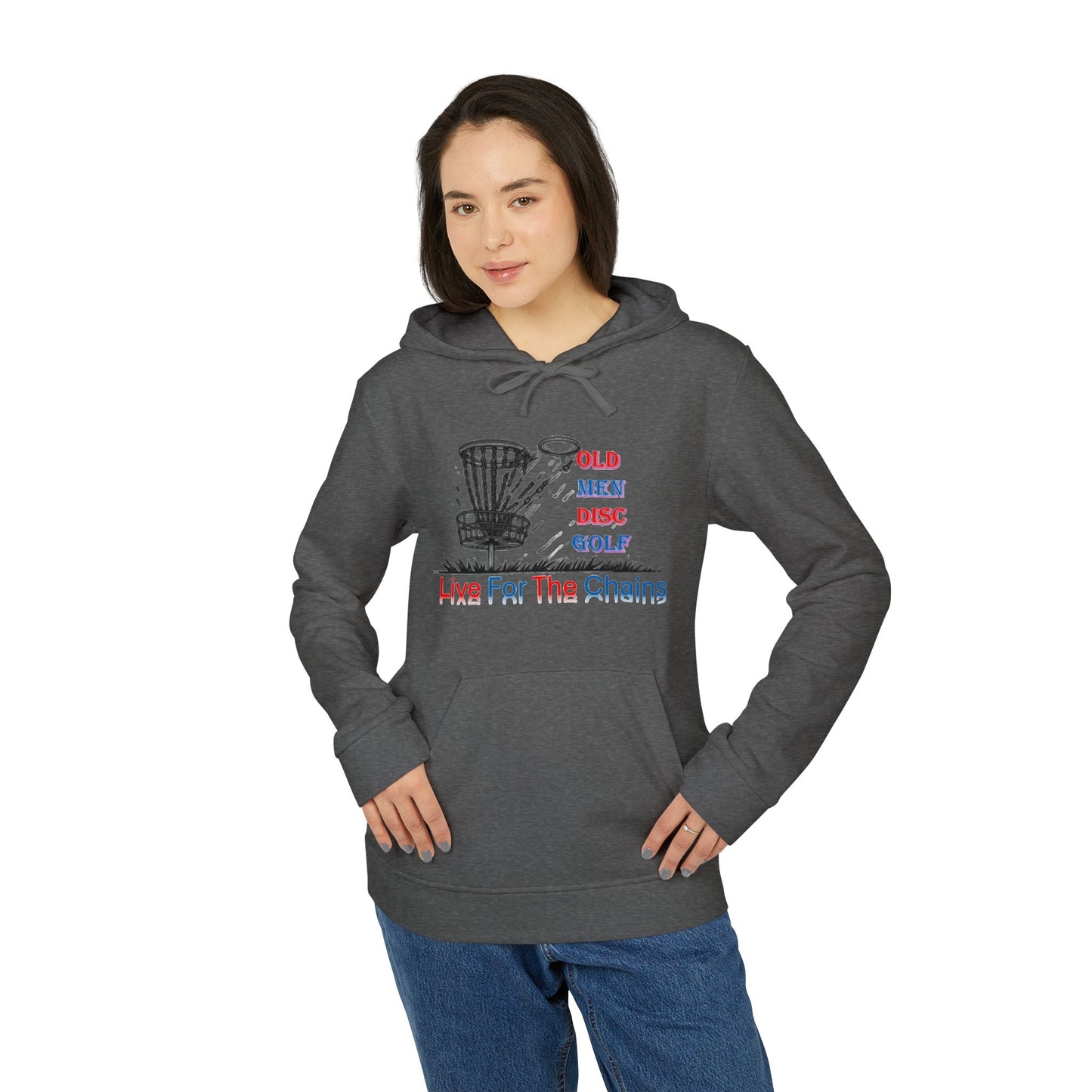 Adidas Unisex Fleece Hoodie - Live For The Chains Disc Golf Apparel