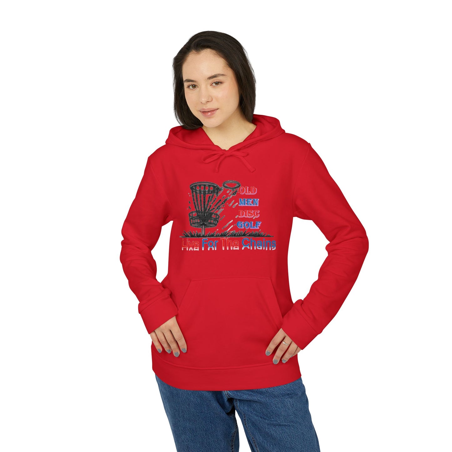 Adidas Unisex Fleece Hoodie - Live For The Chains Disc Golf Apparel